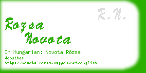 rozsa novota business card