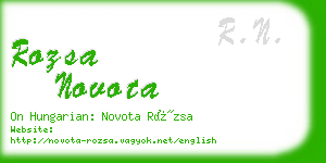 rozsa novota business card